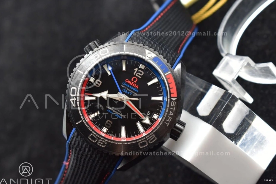 45.5mm Clone VSF Nylon Ocean A8906 Edition Super Planet Ceramic Strap Black on Black Real Best Deep 1:1 1227